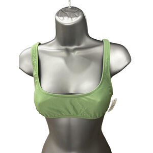 J. Crew Heritage scoopneck bikini top size small in green